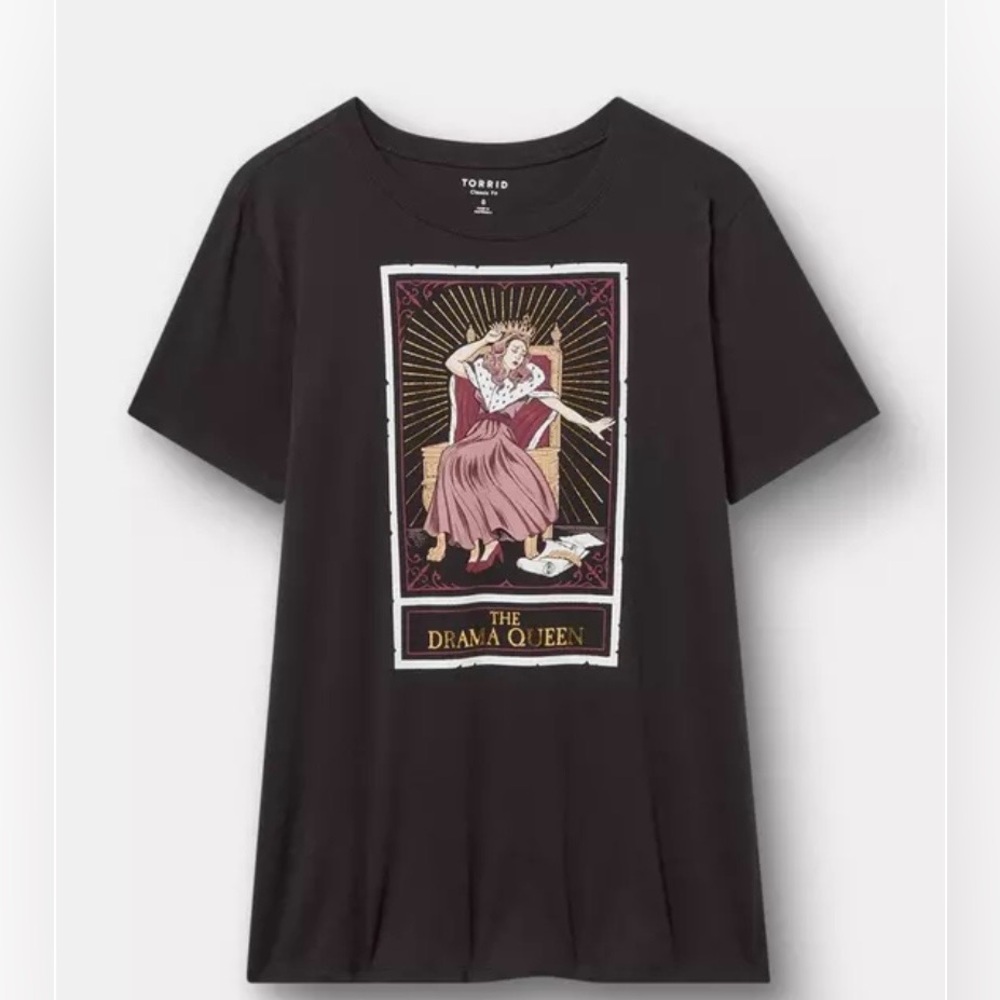 Torrid Black 'The Drama Queen' Graphic Tee Size 4X